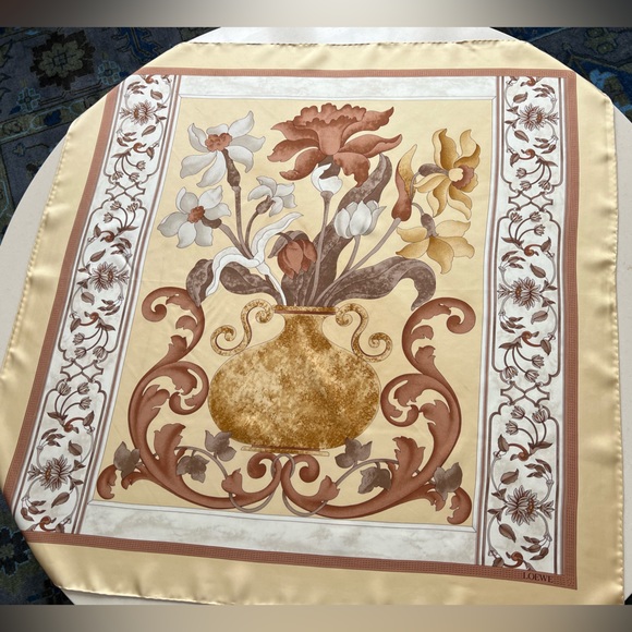 Vintage Loewe Silk Scarf—34” Square - Picture 3 of 16